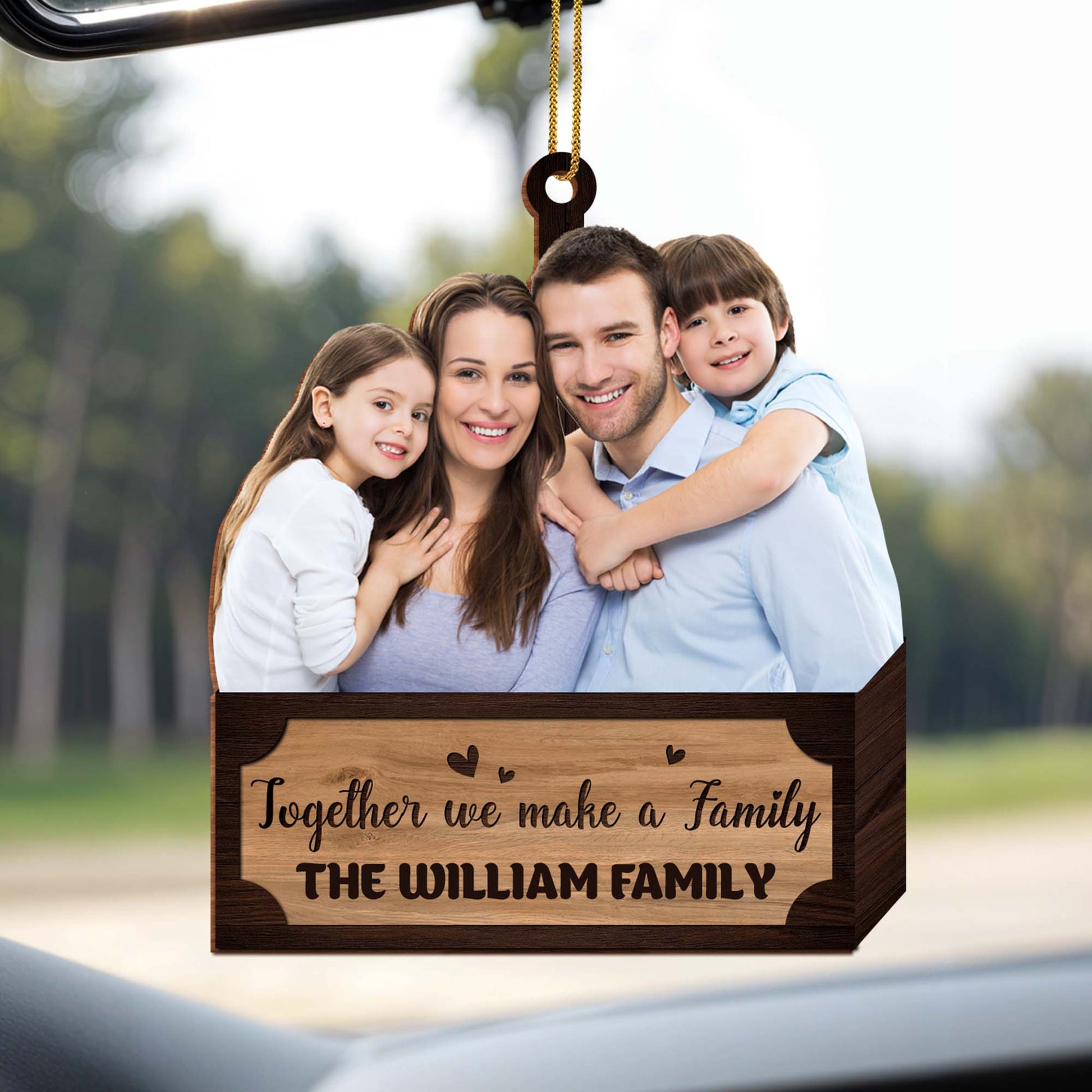 Together We Make a Family Wood Ornament