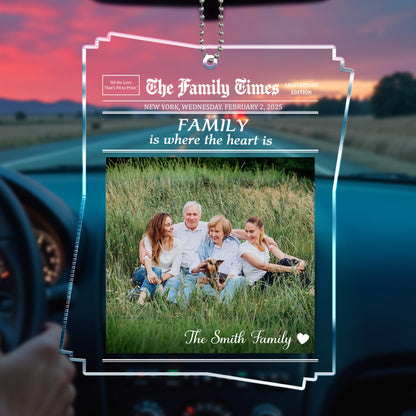Family Is Where The Heart Is, Custom Family Times Ornament