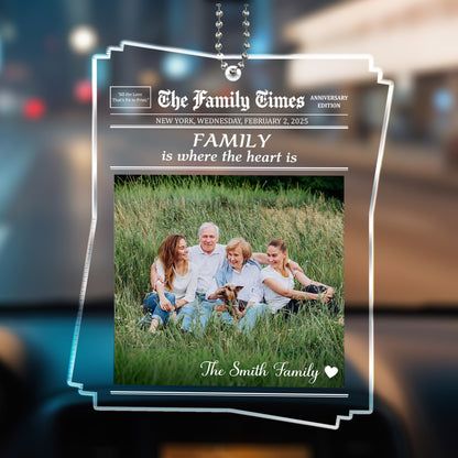 Family Is Where The Heart Is, Custom Family Times Ornament