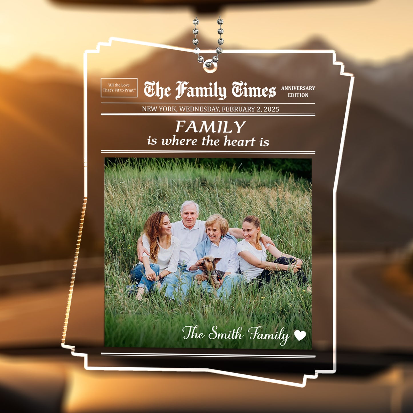 Family Is Where The Heart Is, Custom Family Times Ornament