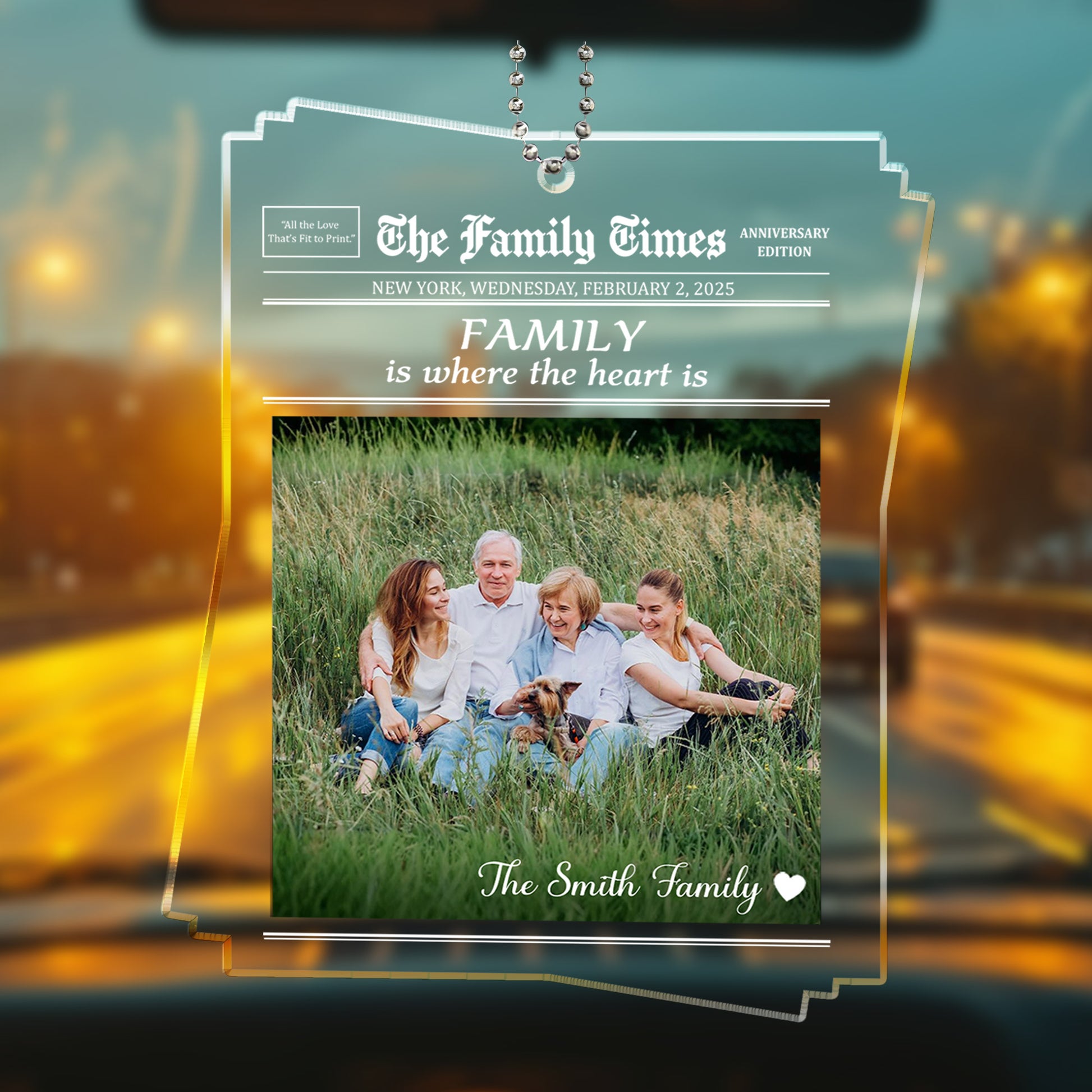 Family Is Where The Heart Is, Custom Family Times Ornament