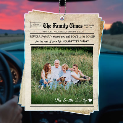 Family Love No Matter What Custom Newspaper Design