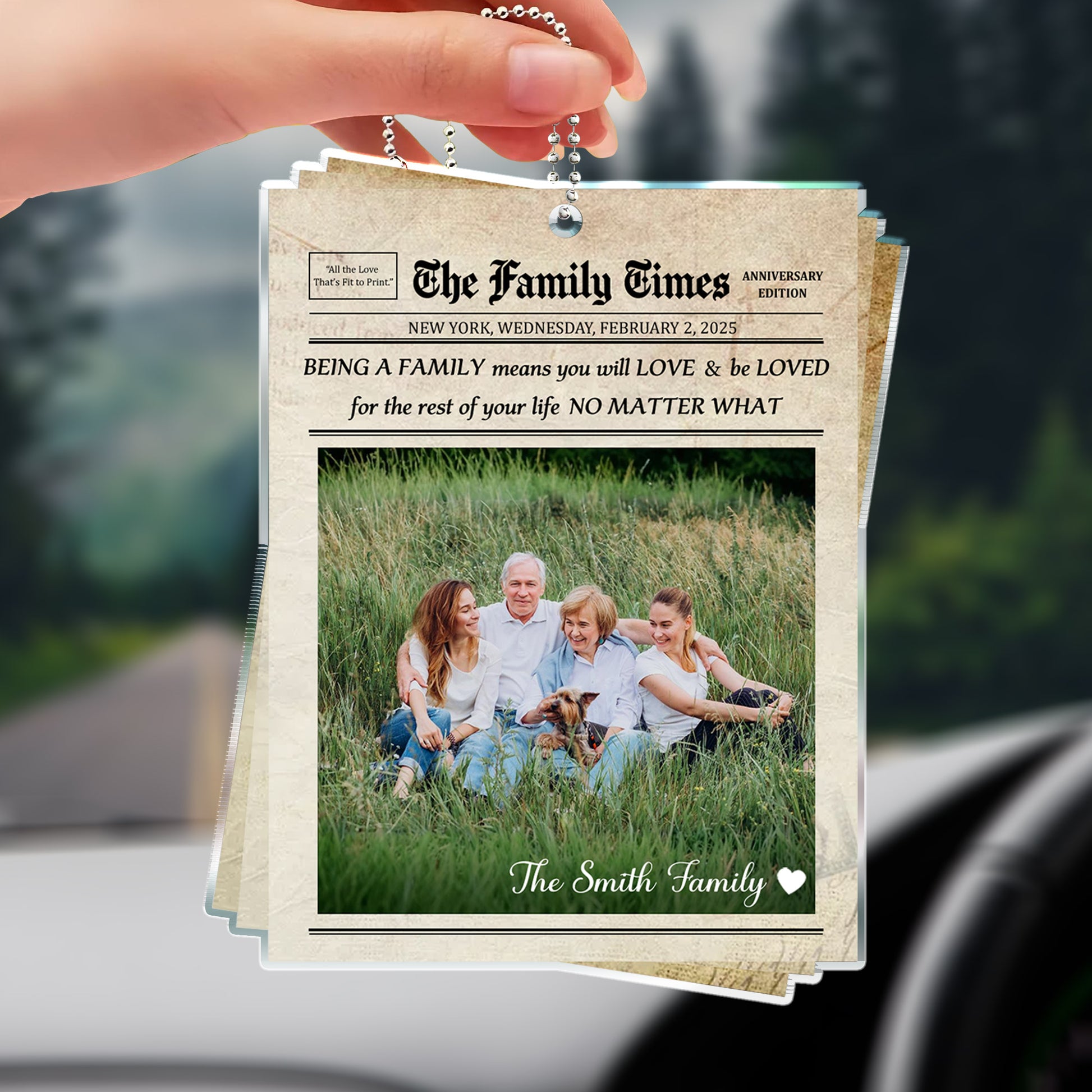 Family Love No Matter What Custom Newspaper Design