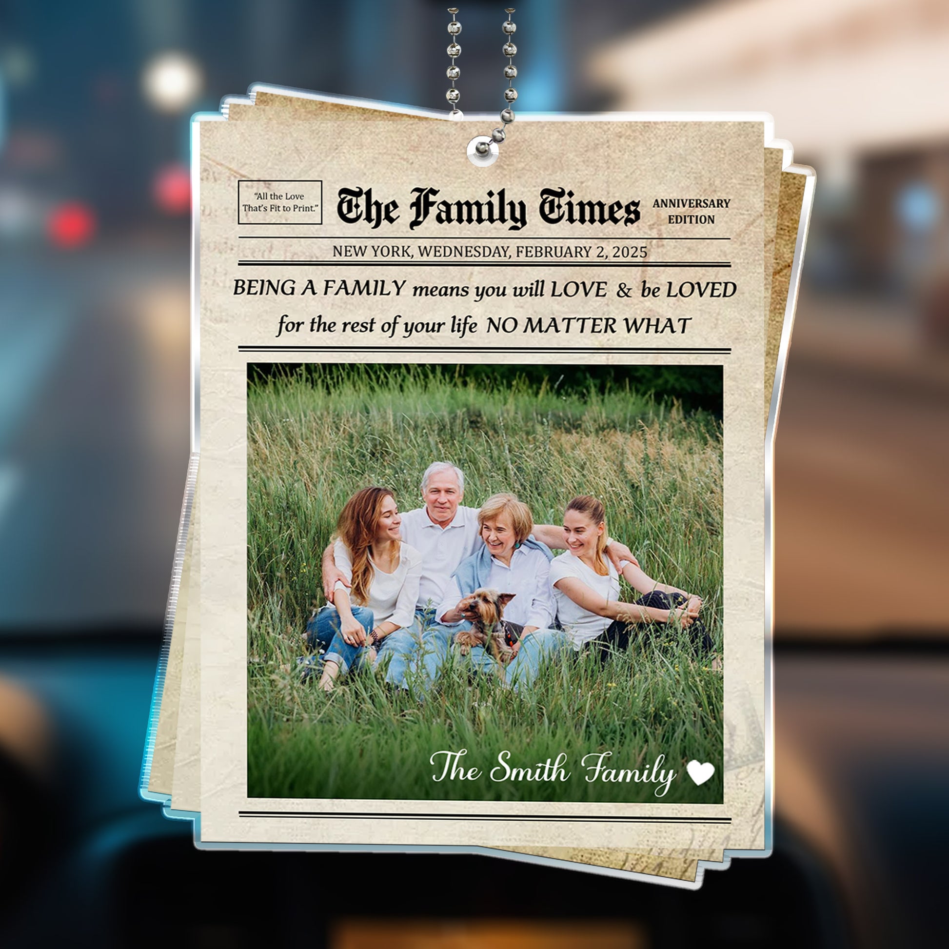 Family Love No Matter What Custom Newspaper Design