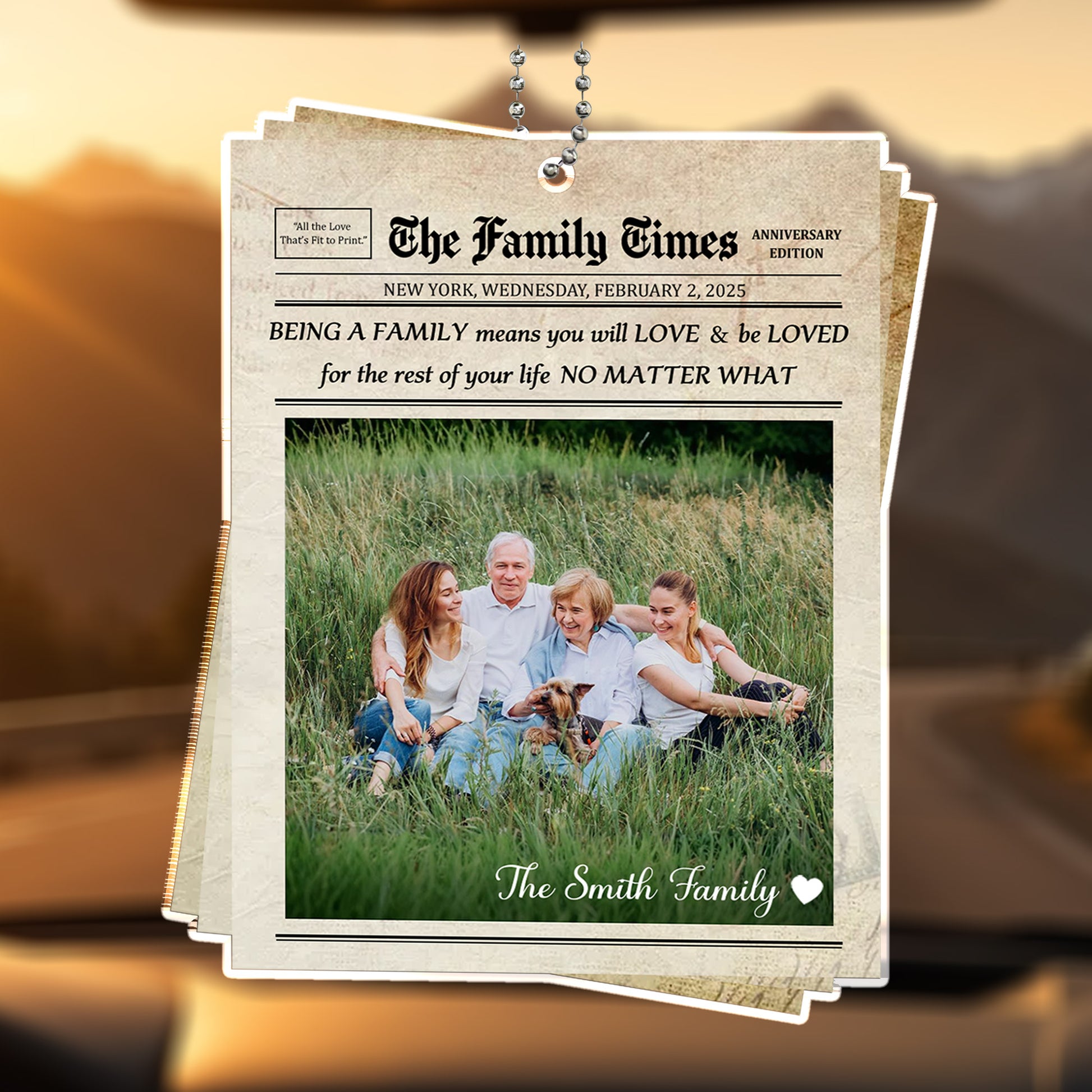 Family Love No Matter What Custom Newspaper Design