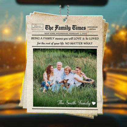 Family Love No Matter What Custom Newspaper Design