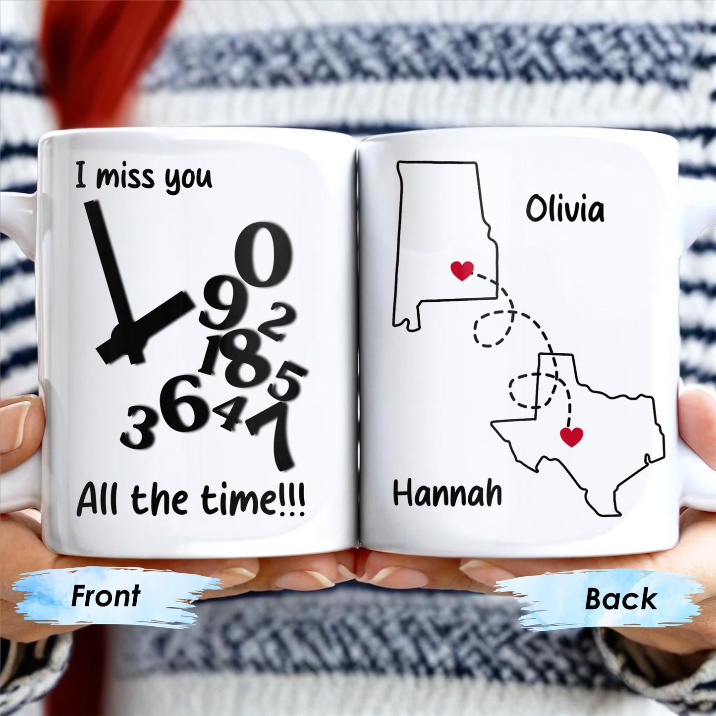 I Miss You All The Time Heart And Map Design