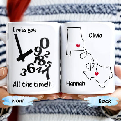 I Miss You All The Time Heart And Map Design