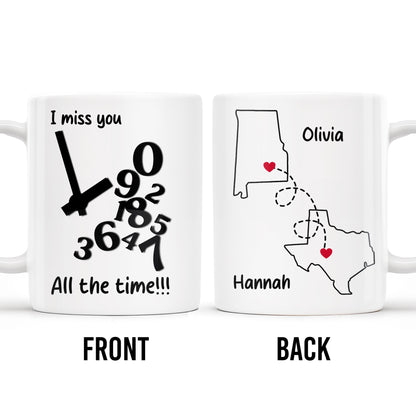 I Miss You All The Time Heart And Map Design