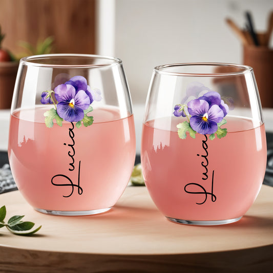 Sip And Bloom With Elegant Pansy Flowers Design