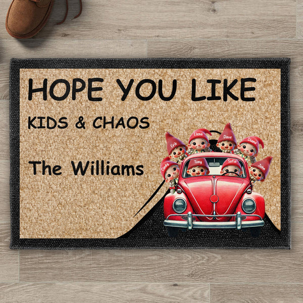 Hope You Like Kids And Chaos Family Welcome Doormat