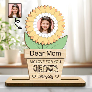 Dear Mom My Love Grows Everyday Flower Plaque