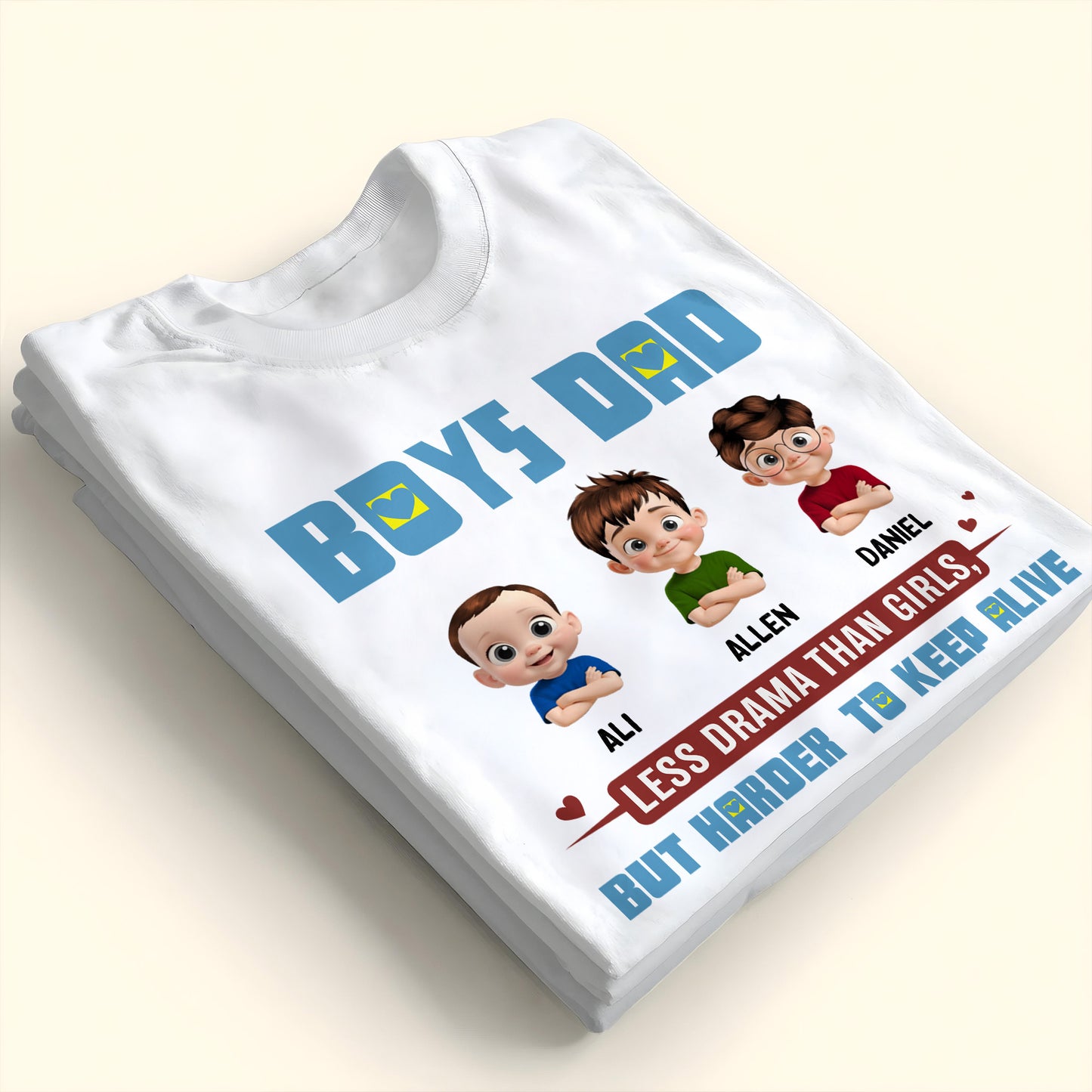 Less Drama Than Girls, But Harder To Keep Alive, Cartoon Boys And Text