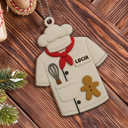 Celebrate Your Love For Baking, Chef Jacket and Gingerbread Cookie