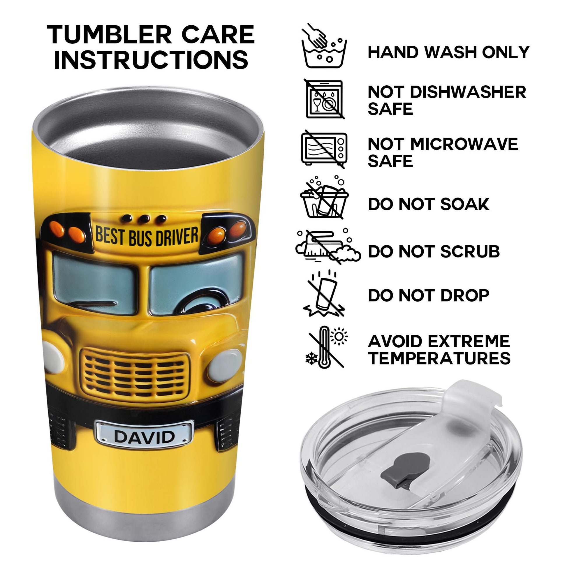 Best Bus Driver Stainless Steel Tumbler