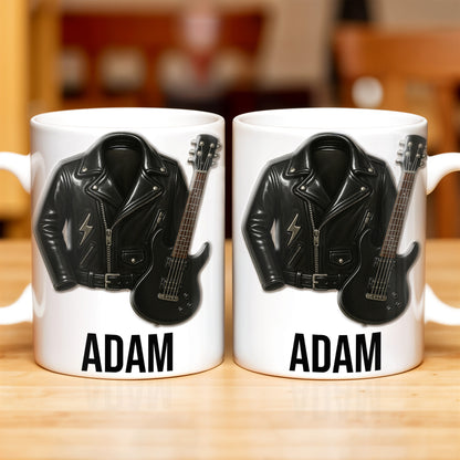 Personalized Leather Jacket and Guitar Design