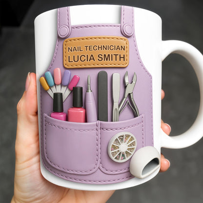 Essentiels de prothésiste ongulaire, vernis et outils - Tasse à café personnalisée - FAM339_MG