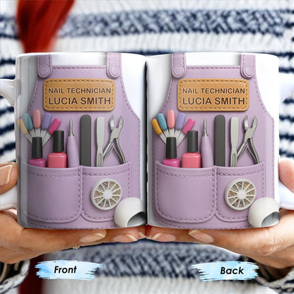 Essentiels de prothésiste ongulaire, vernis et outils - Tasse à café personnalisée - FAM339_MG