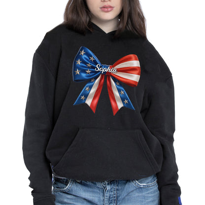 Show Your Patriotic Spirit, Customizable U.S. Flag Bow Design
