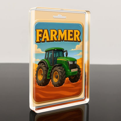 Farmer, Tractor