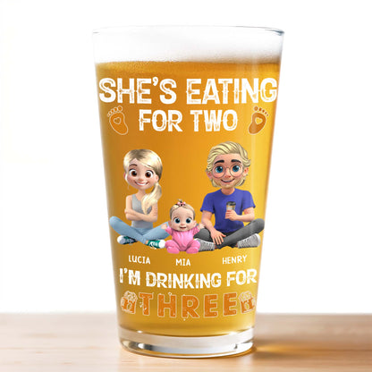 She's Eating For Two, I'm Drinking For Three, Cartoon Family and Footprints