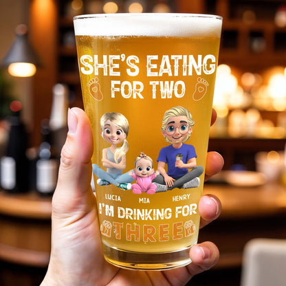 She's Eating For Two, I'm Drinking For Three, Cartoon Family and Footprints