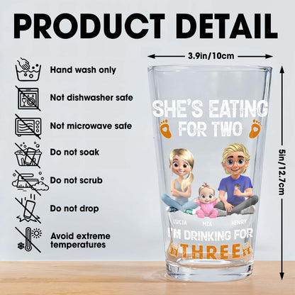 She's Eating For Two, I'm Drinking For Three, Cartoon Family and Footprints