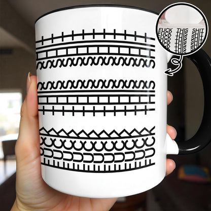 Stylish Custom Accent Mug With Unique Pattern Design, Geometric Patterns