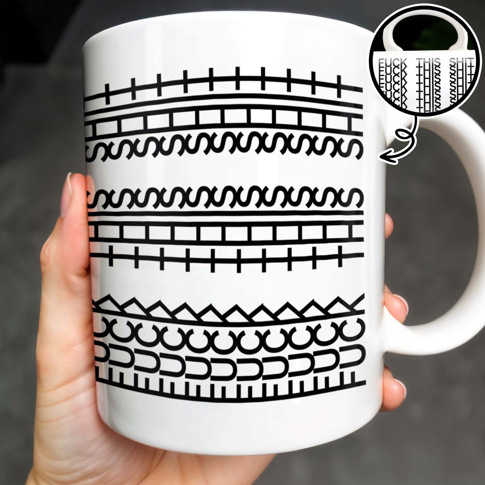 Enjoy Your Daily Coffee With Traditional Patterns, Geometric Lines
