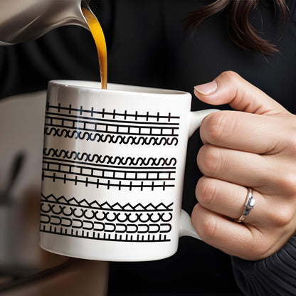 Enjoy Your Daily Coffee With Traditional Patterns, Geometric Lines