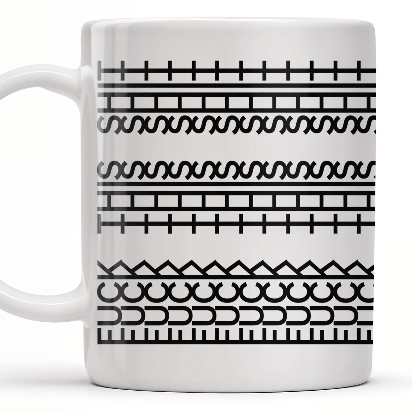 Enjoy Your Daily Coffee With Traditional Patterns, Geometric Lines