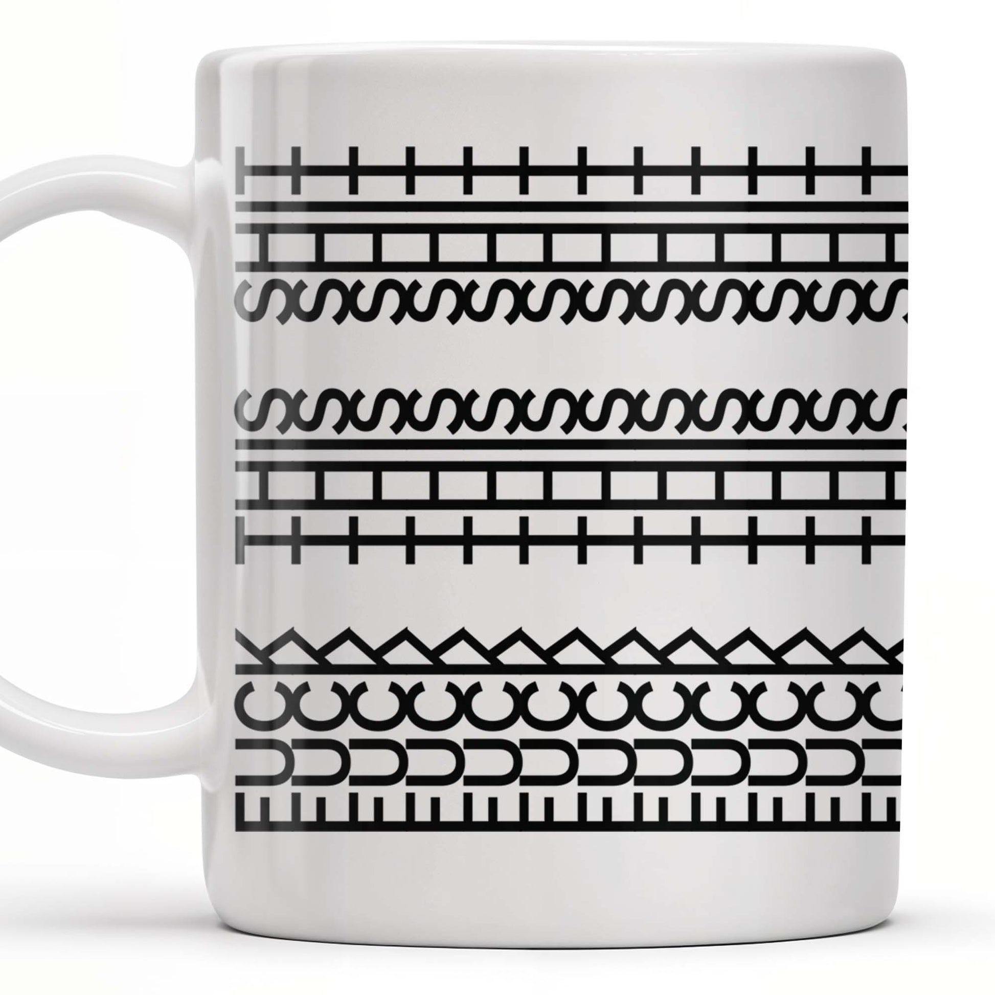 Enjoy Your Daily Coffee With Traditional Patterns, Geometric Lines