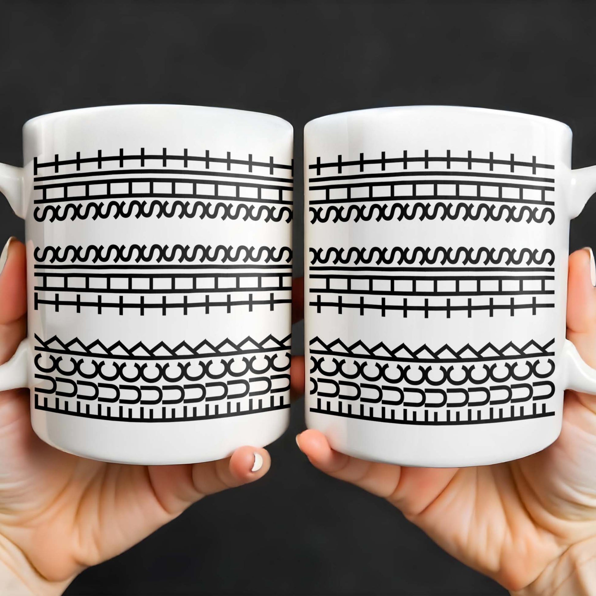 Enjoy Your Daily Coffee With Traditional Patterns, Geometric Lines