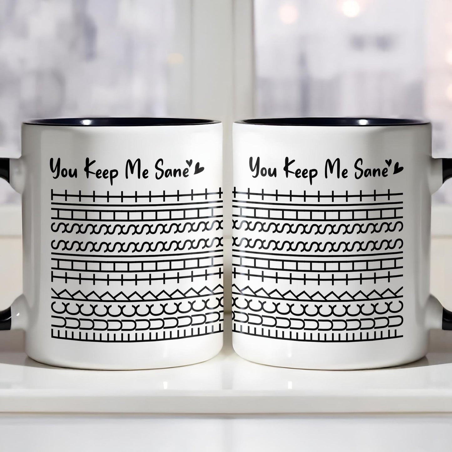 You Keep Me Sane With Simple Line Patterns