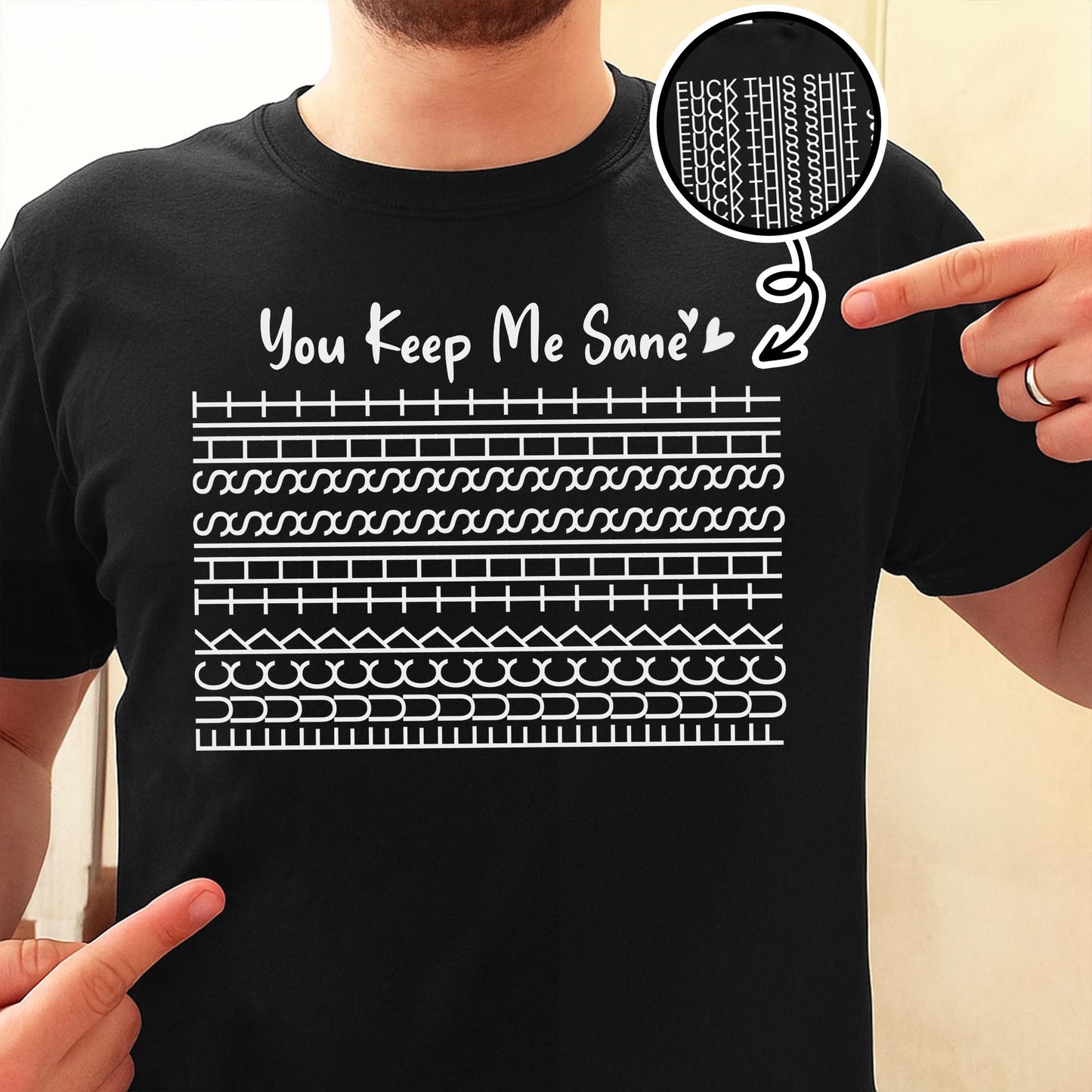 Tu me gardes sain d'esprit, parfait pour mes proches - T-shirt unisexe personnalisé, sweat à capuche - FAM358_BBAS