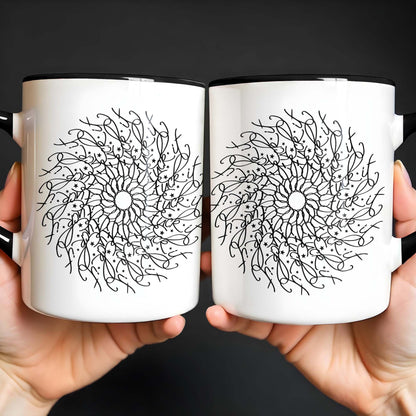 Intricate Floral Mandala Design Mug