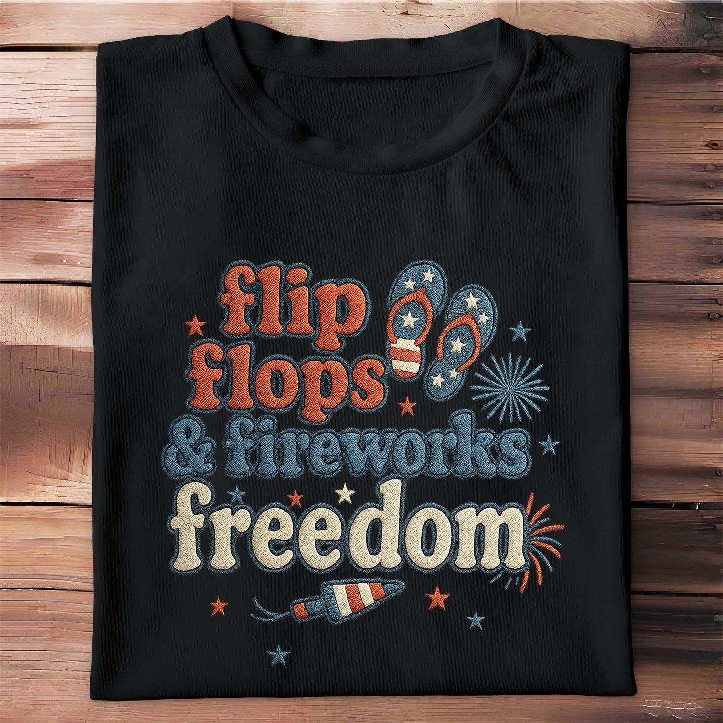 Flip Flops & Fireworks Freedom T-Shirt