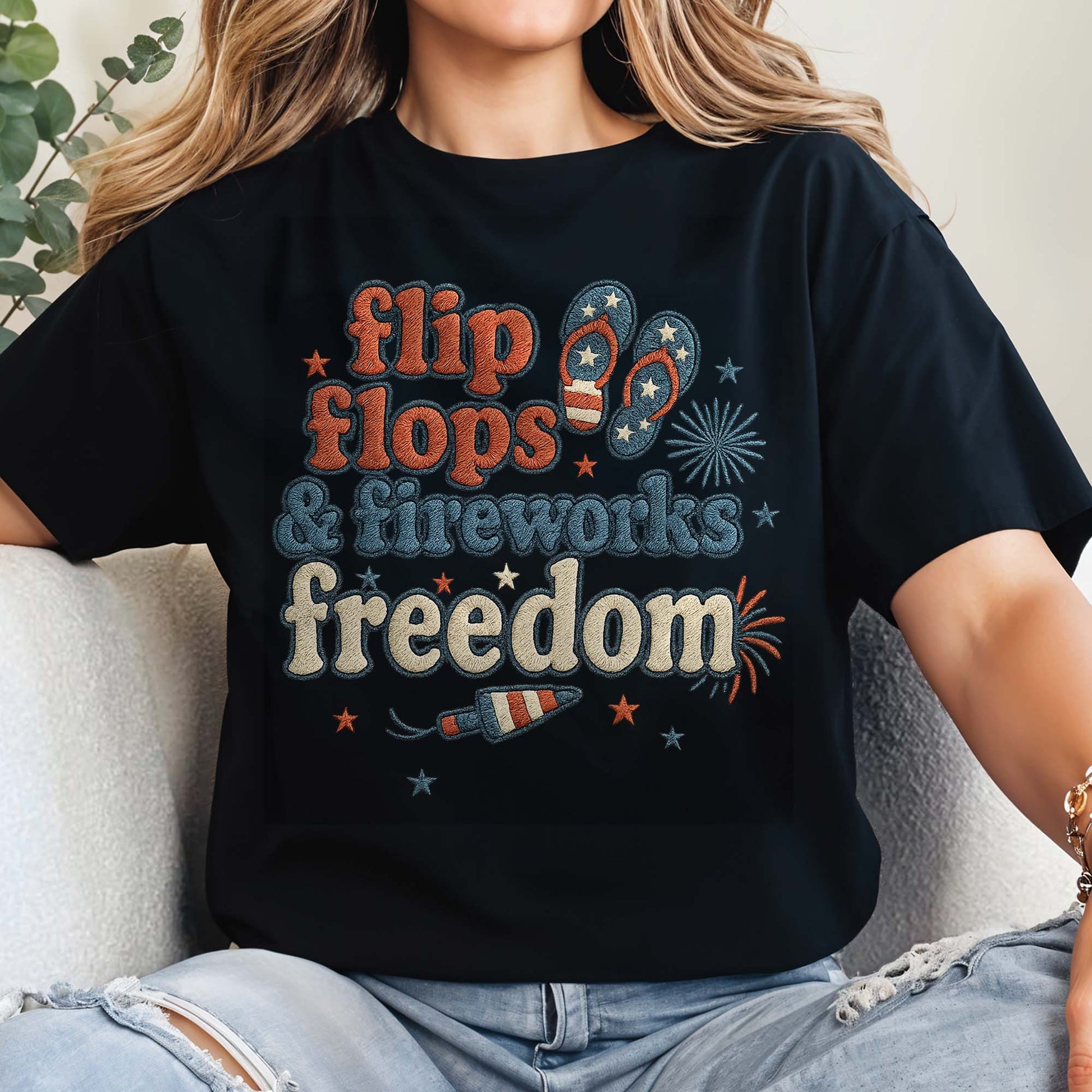 Flip Flops & Fireworks Freedom T-Shirt