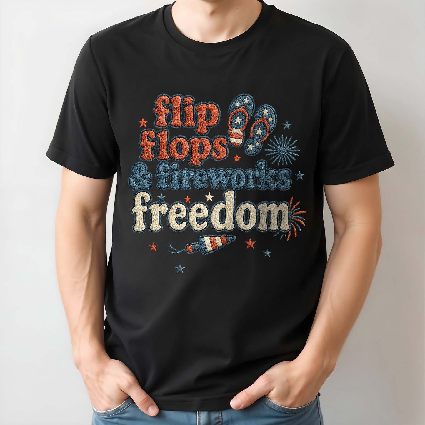 Flip Flops & Fireworks Freedom T-Shirt