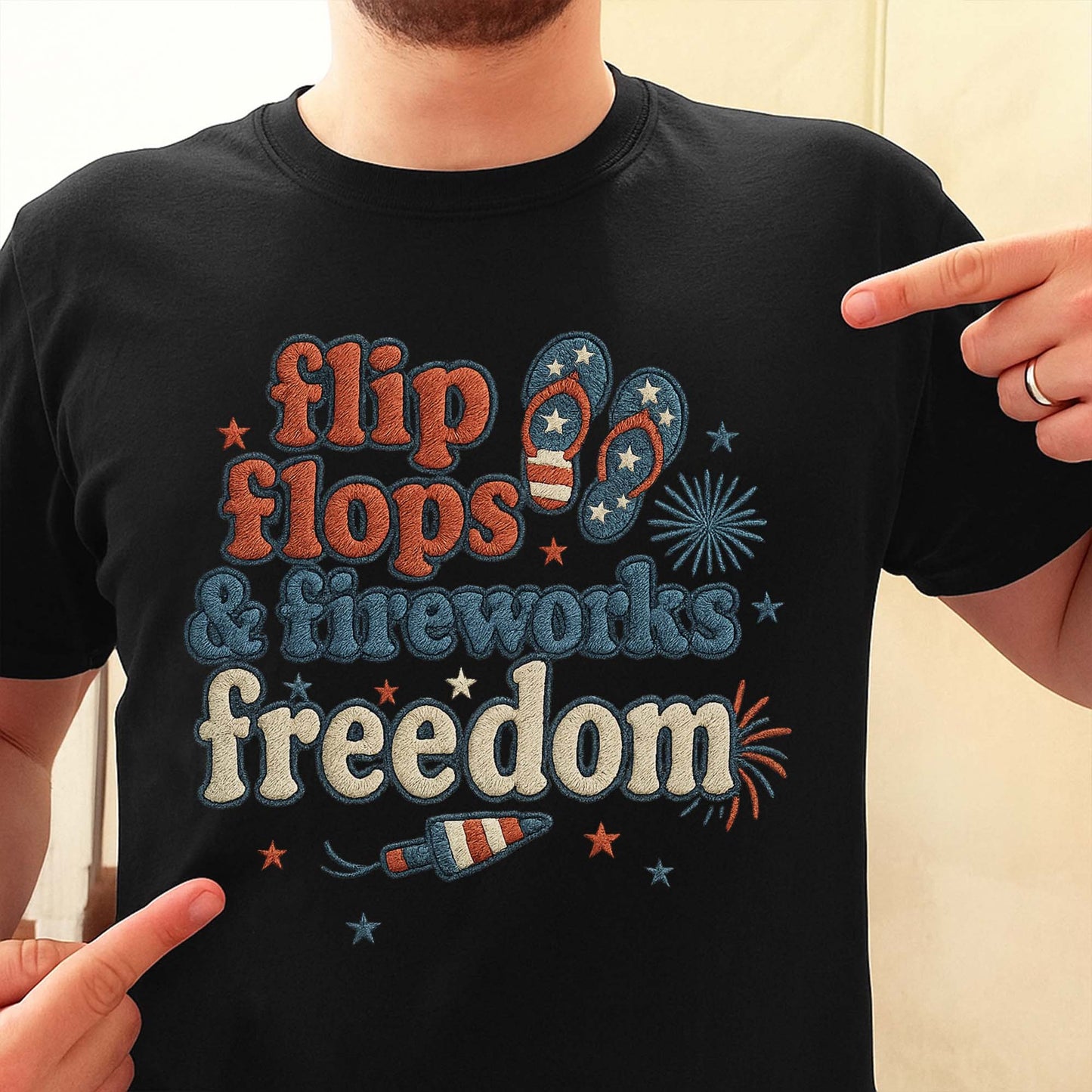 Flip Flops & Fireworks Freedom T-Shirt