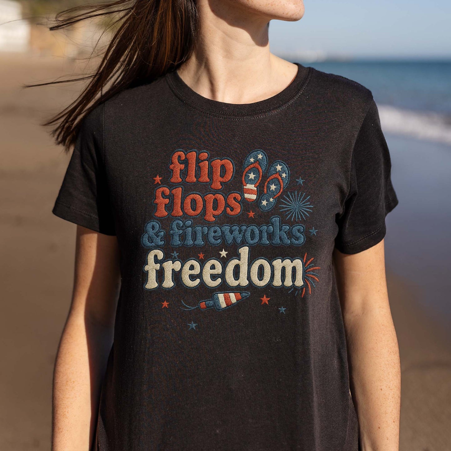Flip Flops & Fireworks Freedom T-Shirt