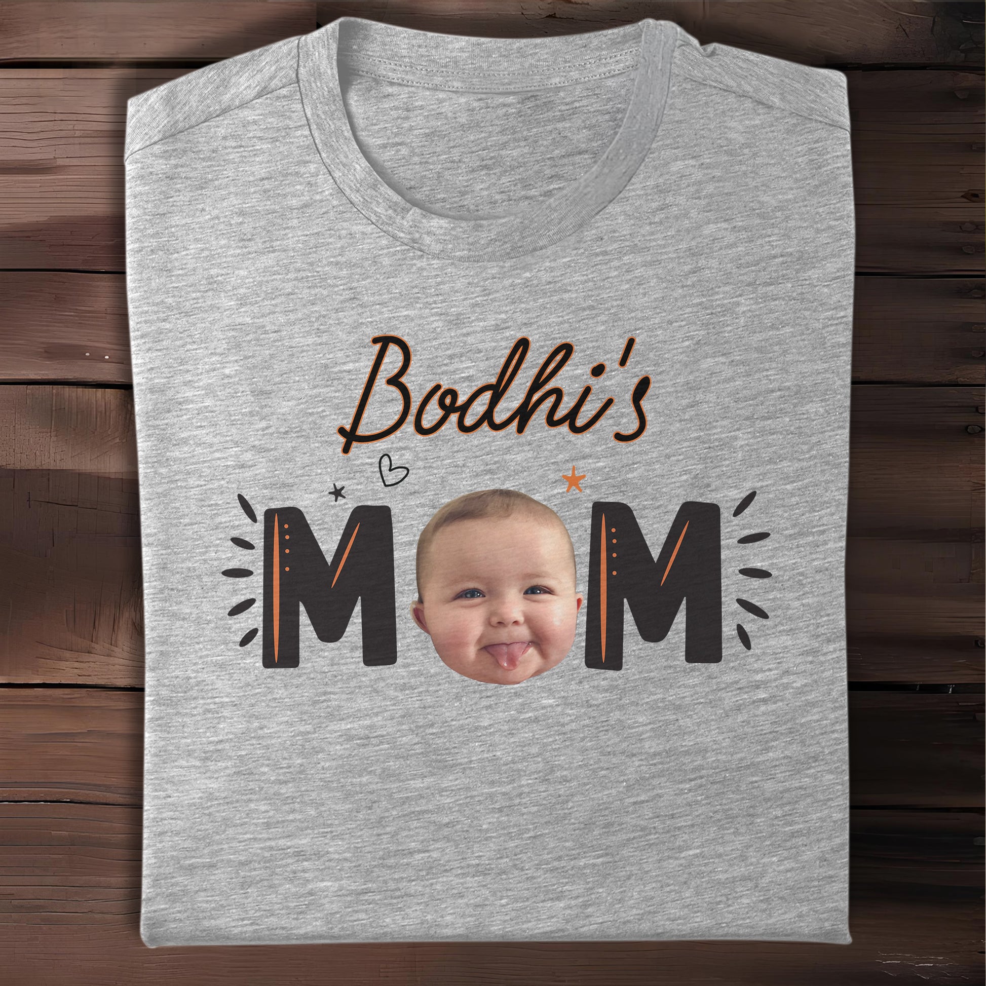Customize Your MOM T-Shirt With Baby Photos