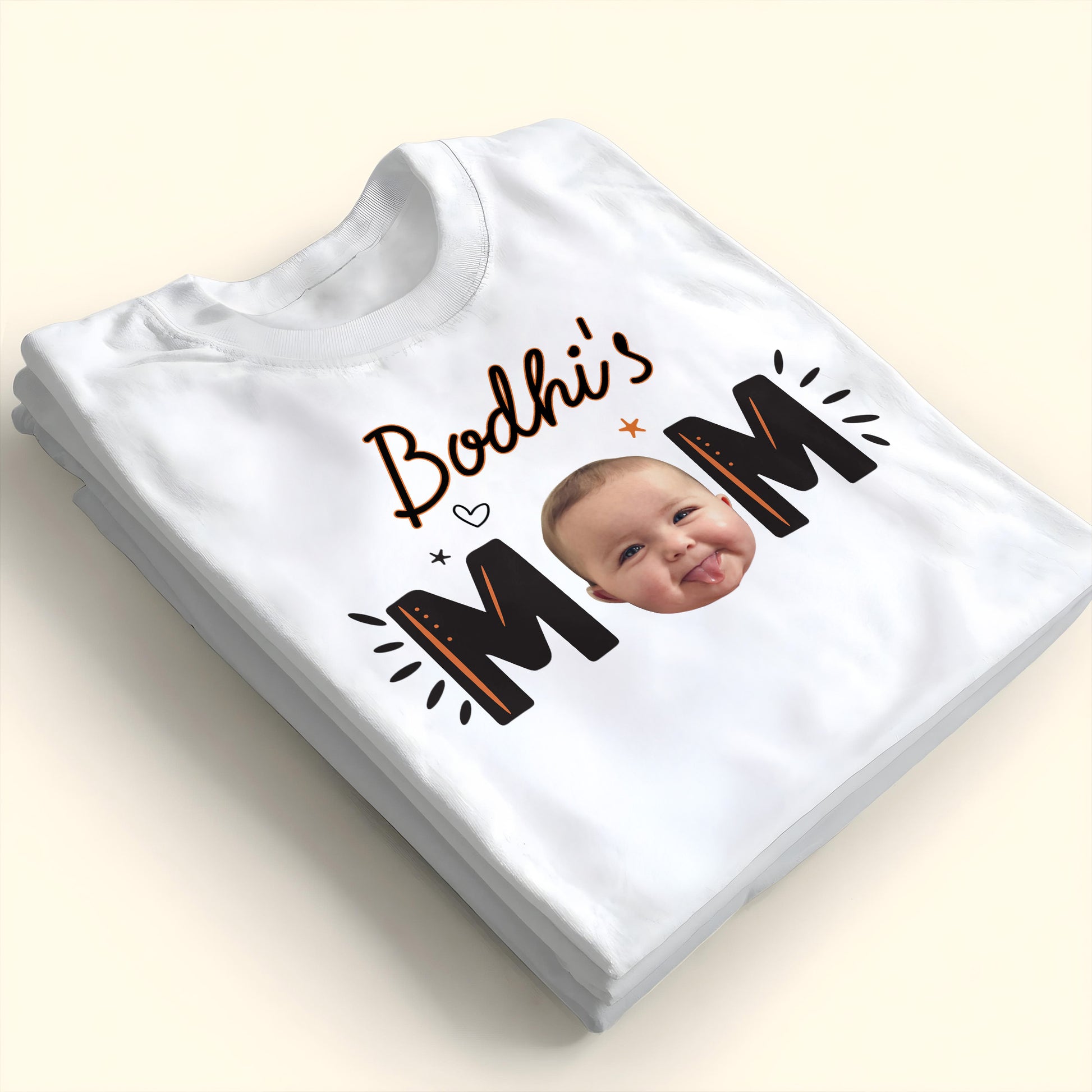Customize Your MOM T-Shirt With Baby Photos