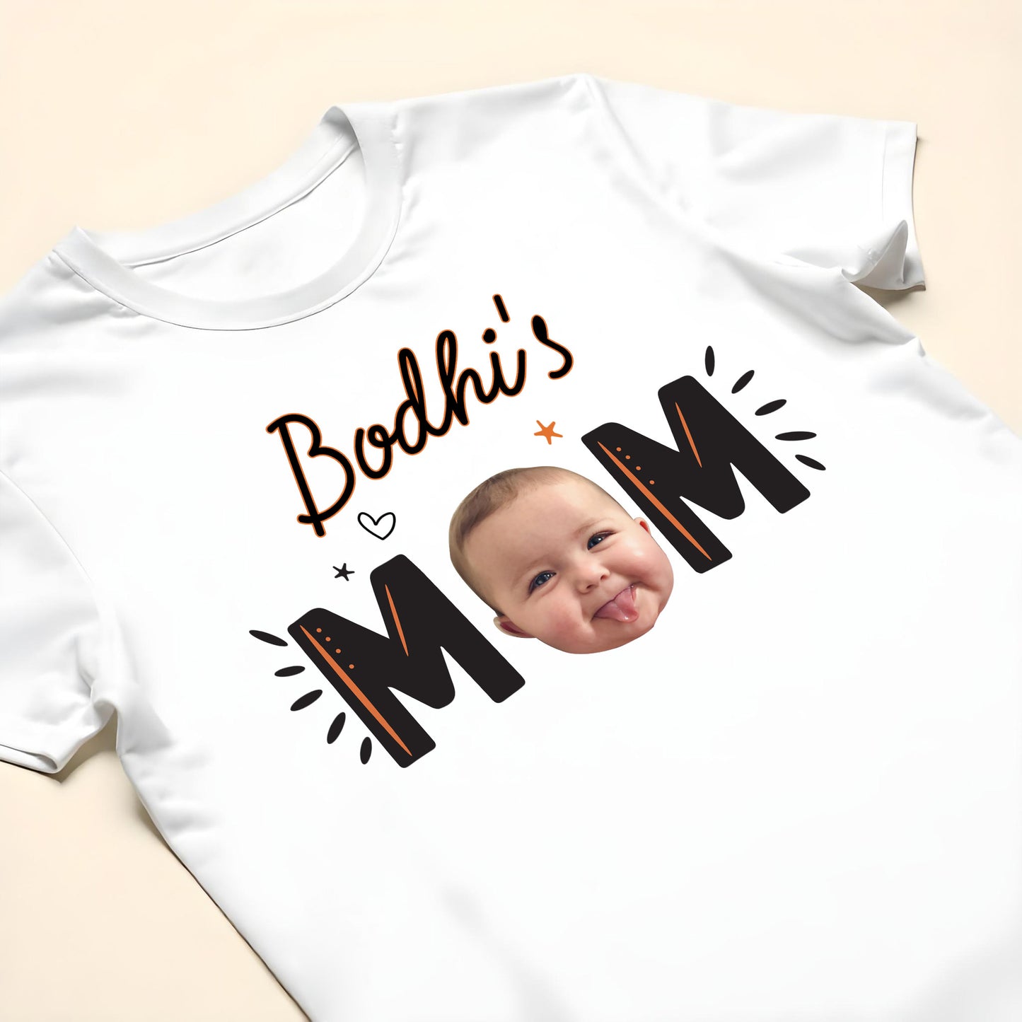 Customize Your MOM T-Shirt With Baby Photos