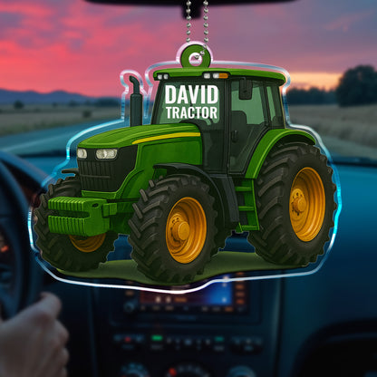 Customizable Tractor Acrylic Ornament For Outdoor Enthusiasts