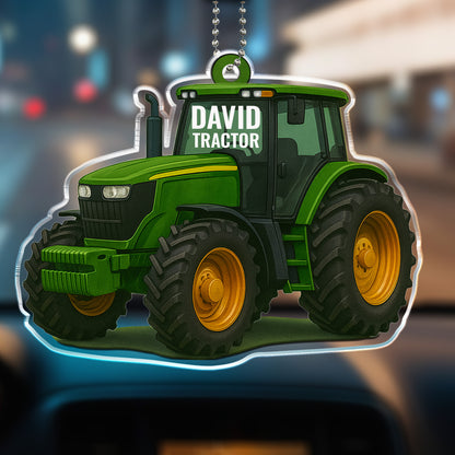 Customizable Tractor Acrylic Ornament For Outdoor Enthusiasts