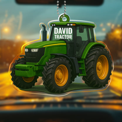 Customizable Tractor Acrylic Ornament For Outdoor Enthusiasts