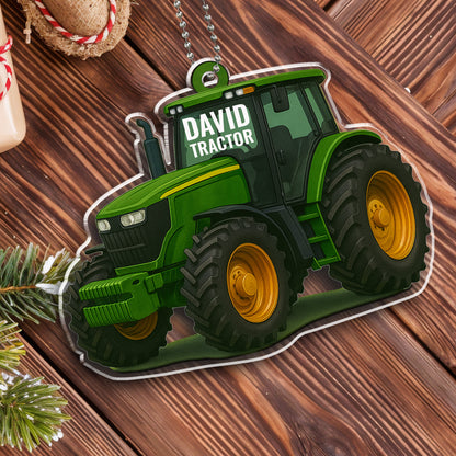 Customizable Tractor Acrylic Ornament For Outdoor Enthusiasts