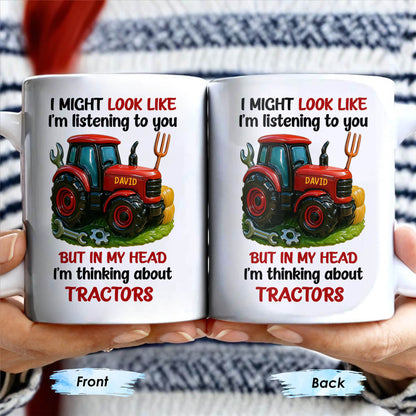 Thinking About Tractors Customizable Coffee Mug