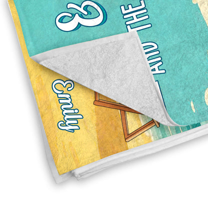 You & Me And The Sea, Beach Umbrella And Chairs